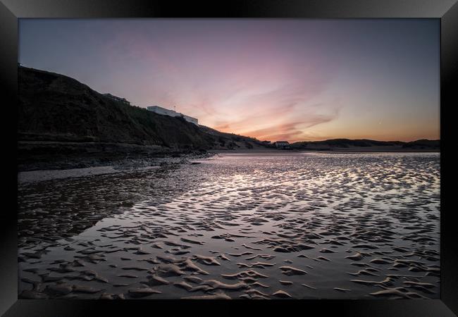 Saunton Sands sunrise Framed Print by Dave Wilkinson North Devon Ph