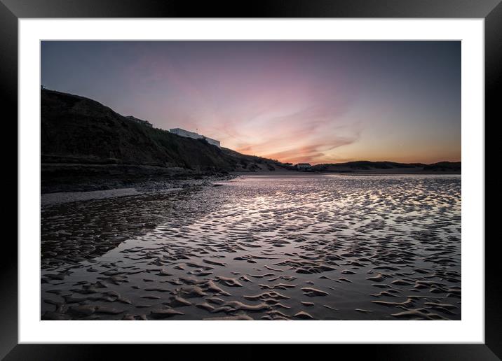 Saunton Sands sunrise Framed Mounted Print by Dave Wilkinson North Devon Ph