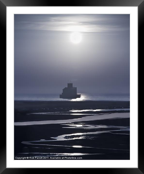Haile Sands Fort Humberston Moonlight Framed Mounted Print by Rick Parrott
