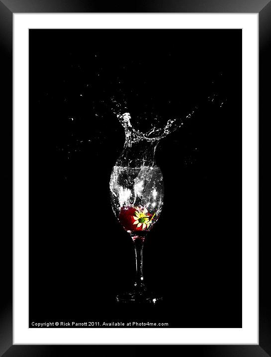 Fruit Water Splash Framed Mounted Print by Rick Parrott