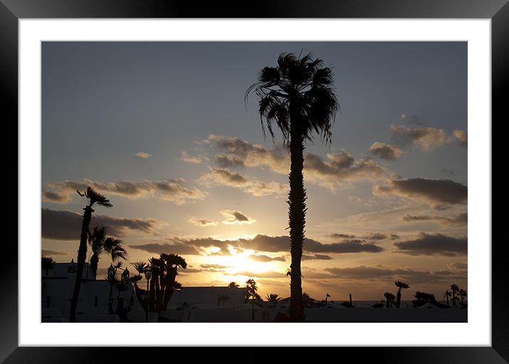 Lanzarote Sunrise Framed Mounted Print by Rick Parrott