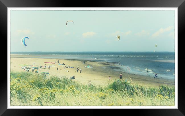 Seaside in Watercolour Framed Print by Rick Parrott