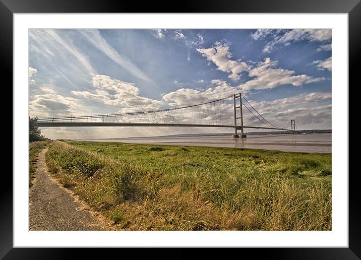 Humber Bridge at Full Stretch Framed Mounted Print by Rick Parrott