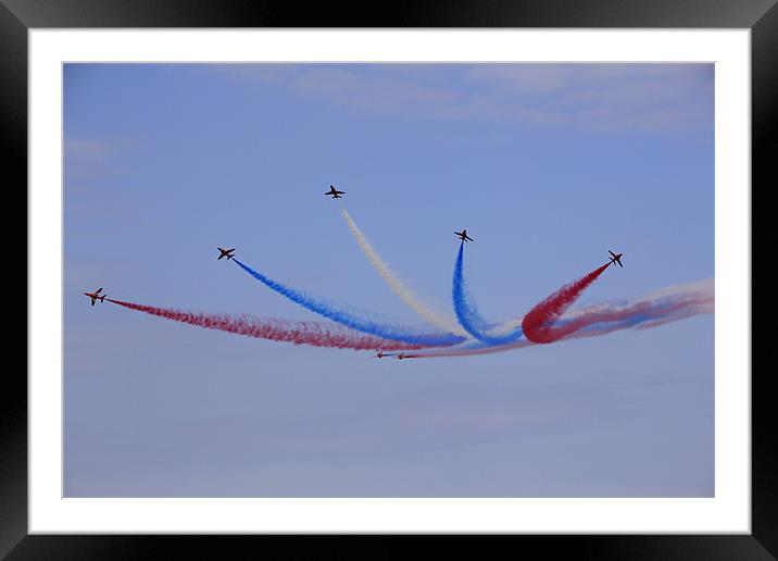 Red Arrows 01 Framed Mounted Print by Rick Parrott