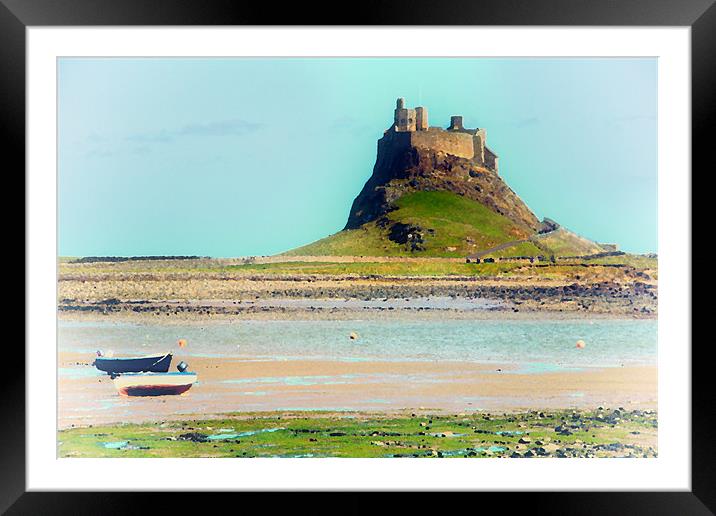 Lindisfarne Castle Holy Island Framed Mounted Print by Rick Parrott