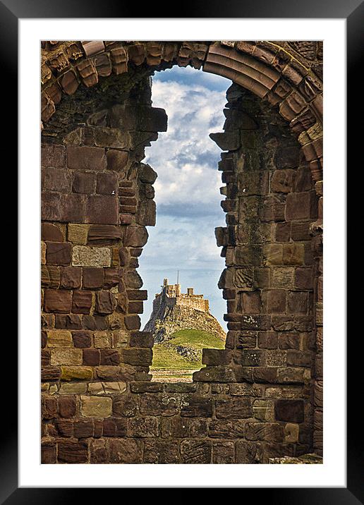 Lindisfarne, Castle, Holy Island, Framed Mounted Print by Rick Parrott
