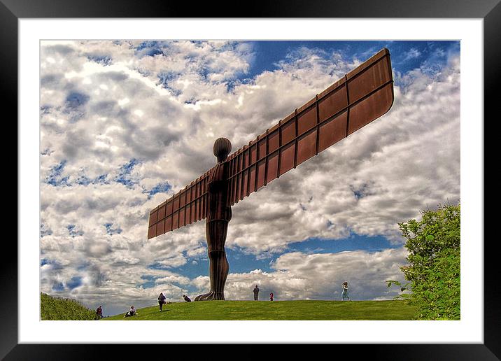 Angel Of The North Newcastle Gateshead Framed Mounted Print by Rick Parrott