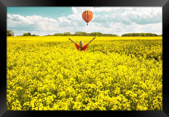 Swimming in a Sea of Gold Framed Print by Rick Parrott