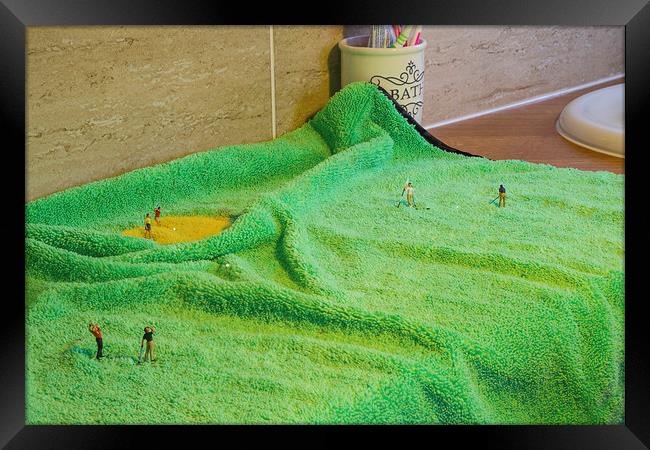 Miniature Golfers Framed Print by Rick Parrott
