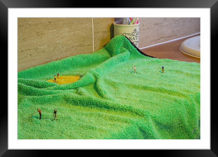 Miniature Golfers Framed Mounted Print by Rick Parrott