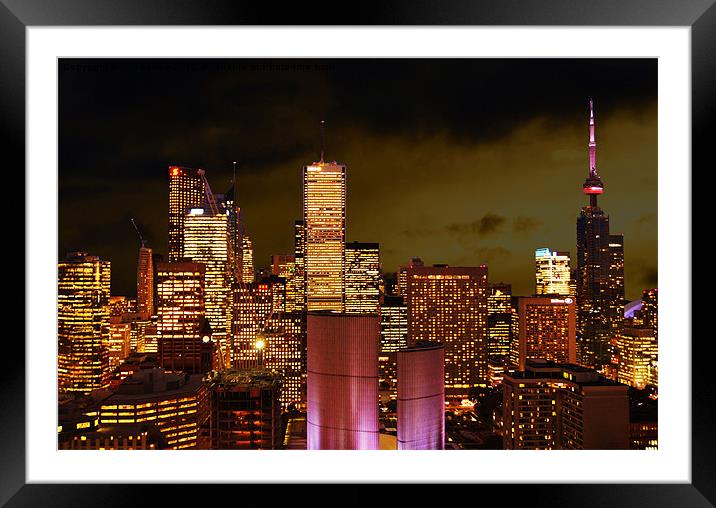 Toronto Sleeps Framed Mounted Print by kurt bolton