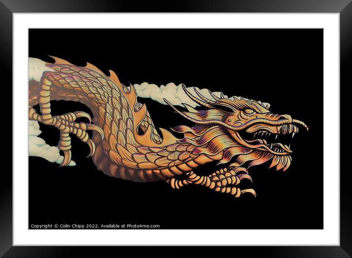 Chinese dragon 2 Framed Mounted Print by Colin Chipp