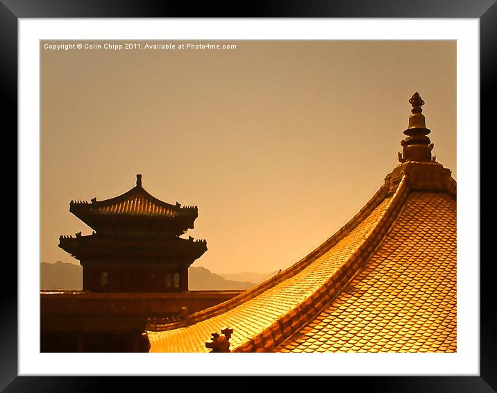 Golden roof Framed Mounted Print by Colin Chipp