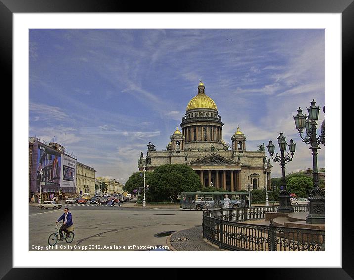 St Isaac's Cathedral in St Petesburg Framed Mounted Print by Colin Chipp