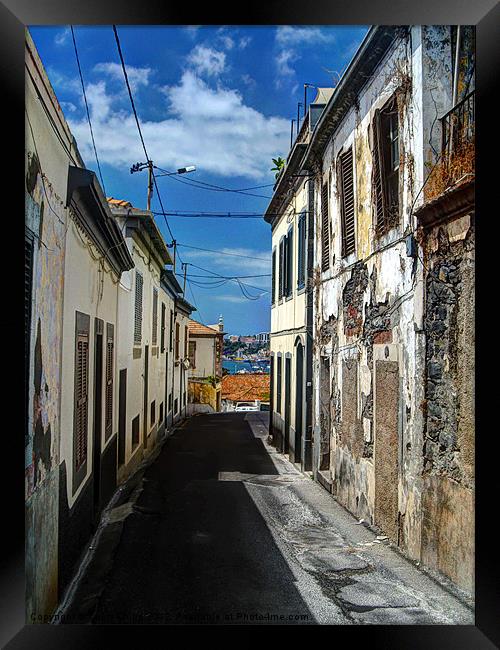 Funchal street Framed Print by Colin Chipp