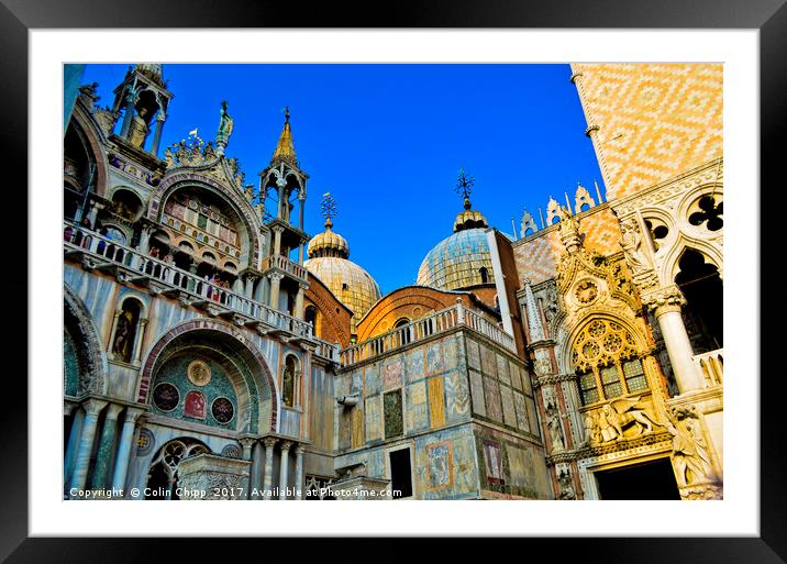 Colourful Venice Framed Mounted Print by Colin Chipp