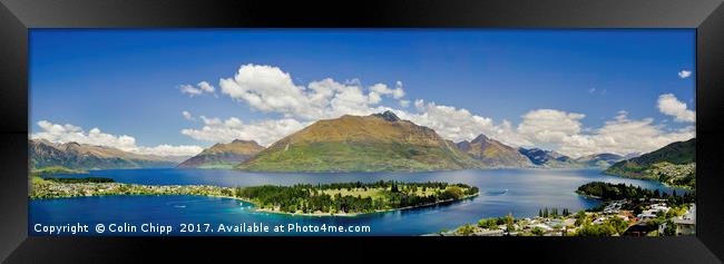 Queenstown panorama Framed Print by Colin Chipp