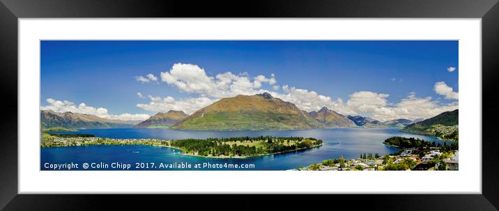 Queenstown panorama Framed Mounted Print by Colin Chipp
