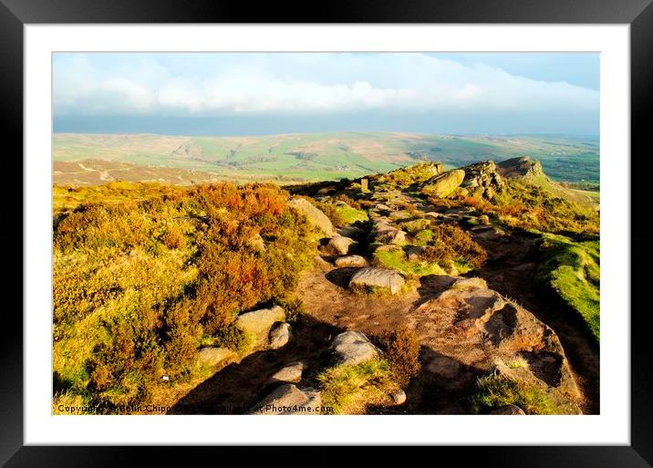 Golden Hour on The Roaches Framed Mounted Print by Colin Chipp