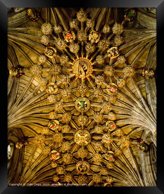 Thistle Chapel ceiling Framed Print by Colin Chipp