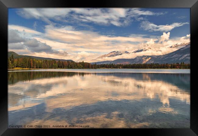Tranquil lake Framed Print by Colin Chipp