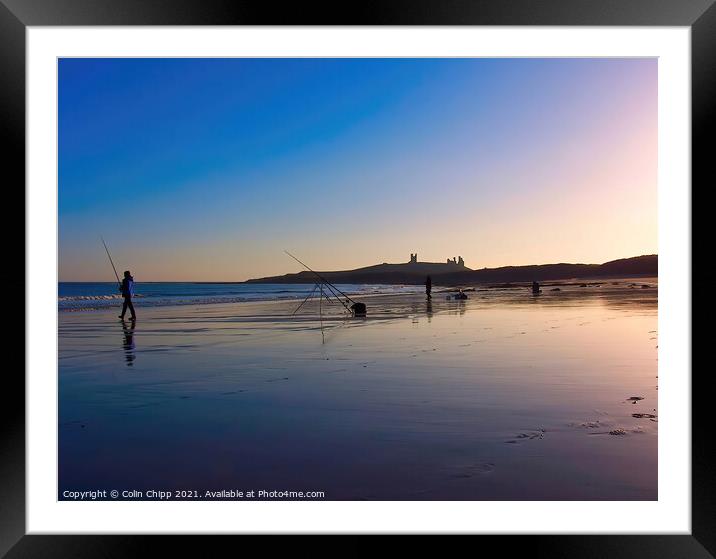 Late afternoon  beach fishing Framed Mounted Print by Colin Chipp