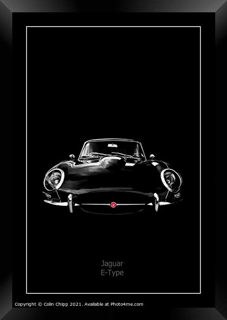 Jaguar E-Type Framed Print by Colin Chipp