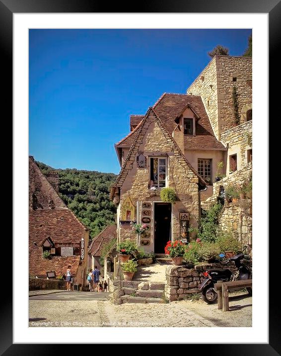Rocamadour street Framed Mounted Print by Colin Chipp
