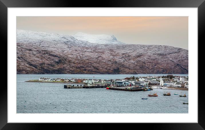 Ullapool in Winter Framed Mounted Print by Derek Beattie