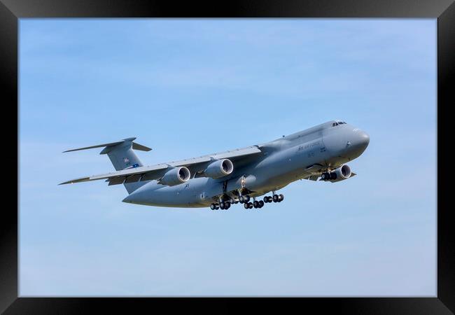 Lockheed C-5M Galaxy United States Air Force Framed Print by Derek Beattie