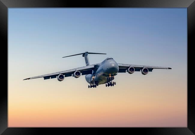 Lockheed C-5M Galaxy United States Air Force Framed Print by Derek Beattie