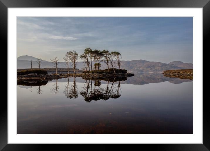 Loch Assynt Reflections Framed Mounted Print by Derek Beattie