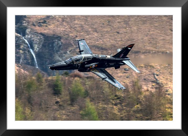  RAF British Aerospace Hawk T.2 Flying Low Level Framed Mounted Print by Derek Beattie
