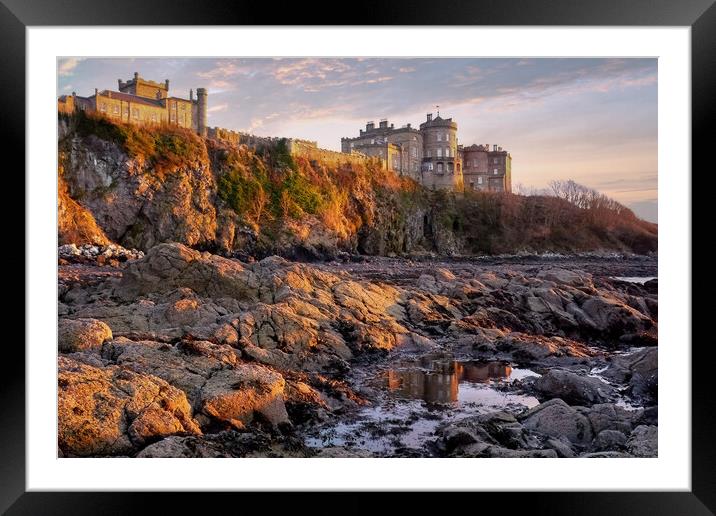 Culzean Castle at Sunset Framed Mounted Print by Derek Beattie