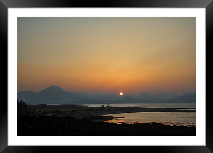 Isle of Skye Sunset Framed Mounted Print by Derek Beattie
