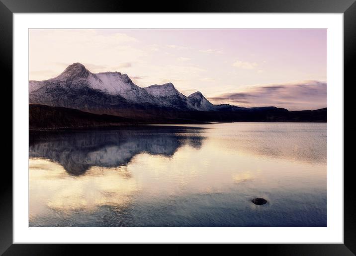 Ben Loyal Reflections At Dawn Framed Mounted Print by Derek Beattie