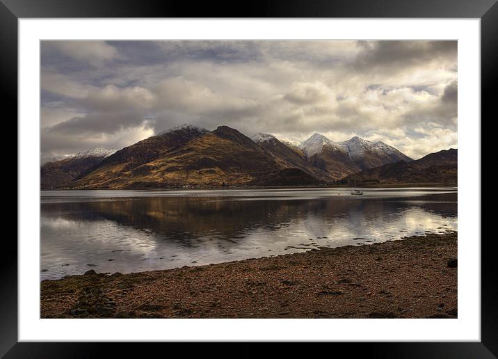 The Five Sisters of Kintail Scotland Framed Mounted Print by Derek Beattie