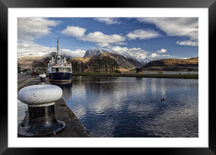 Ben Nevis and the Caledonian Canal Framed Mounted Print by Derek Beattie