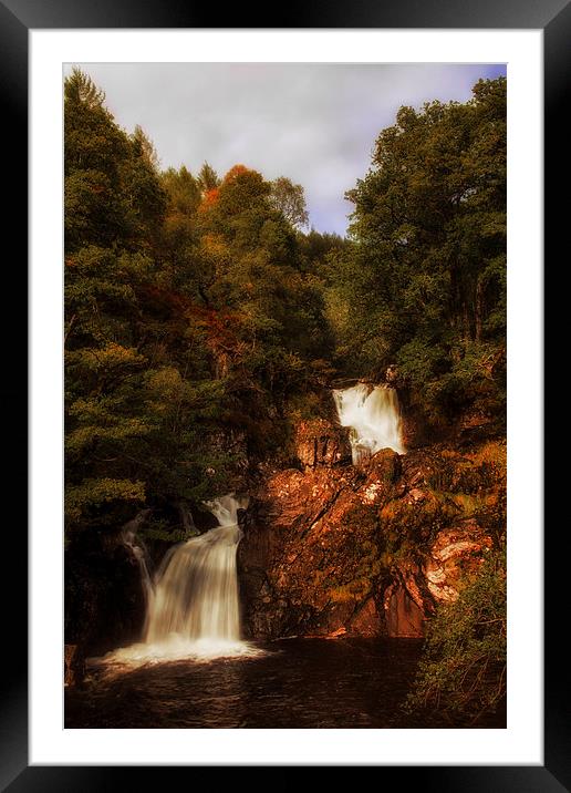 Waterfalls near Loch Arkaig Framed Mounted Print by Derek Beattie