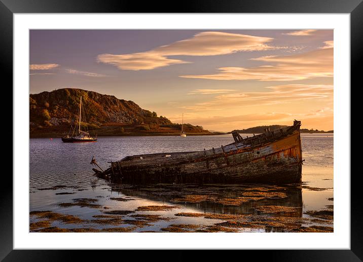 Shipwreck West Coast of Scotland Framed Mounted Print by Derek Beattie