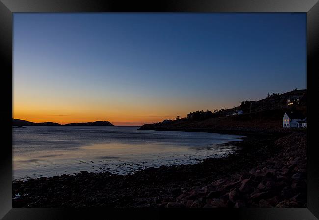 Shieldaig Sunset Scotland Framed Print by Derek Beattie