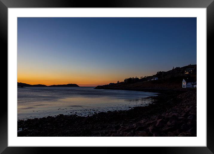 Shieldaig Sunset Scotland Framed Mounted Print by Derek Beattie