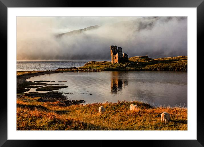 Ardvreck Castle Highland Scotland Framed Mounted Print by Derek Beattie