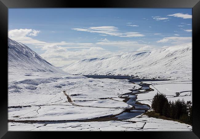 River Garry in Winter Framed Print by Derek Beattie