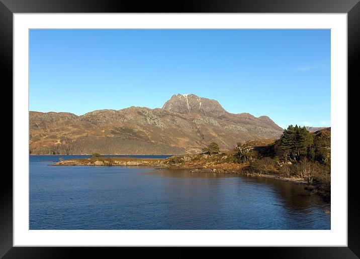 Slioch and Loch Maree Wester Ross Scotland Framed Mounted Print by Derek Beattie