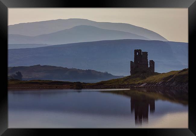 Ardvreck Castle and Loch Assynt Framed Print by Derek Beattie