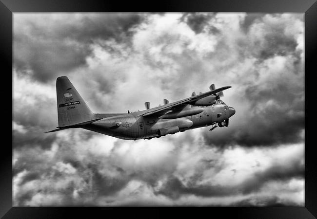 Lockheed Martin C-130 H Hercules Framed Print by Derek Beattie
