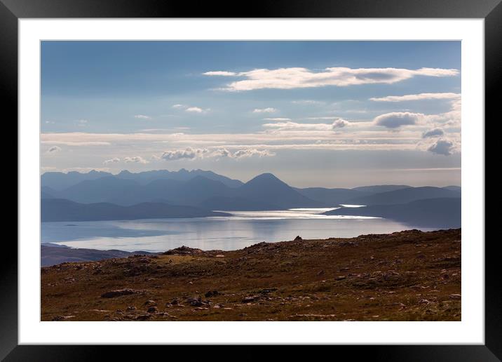 The Isle of Skye From The Applecross Pass Framed Mounted Print by Derek Beattie