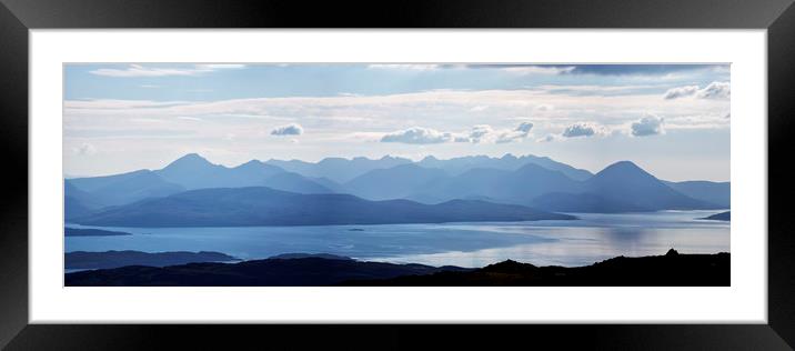 Isle of Skye Panorama Framed Mounted Print by Derek Beattie