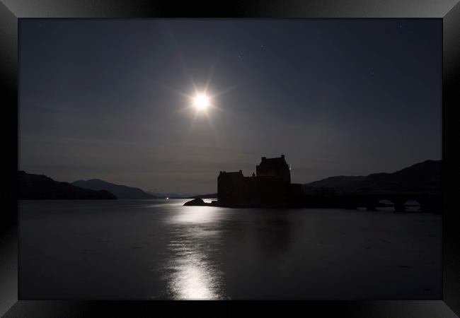 Eilean Donan Castle by Moonlight Framed Print by Derek Beattie